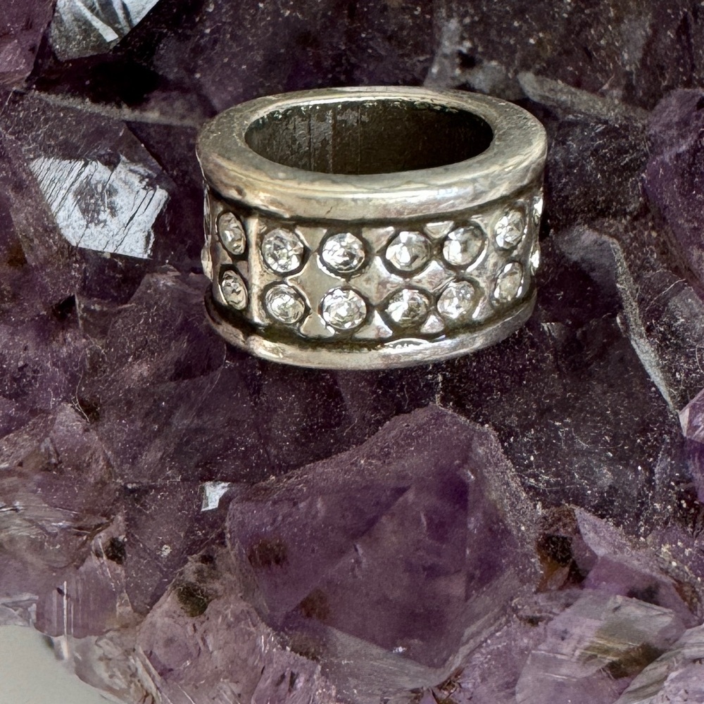Brighton white crystals spacer bead